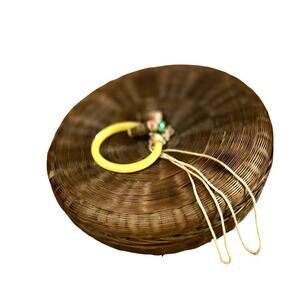 Vintage Chinese Sewing Basket with Peking Glass Bangle